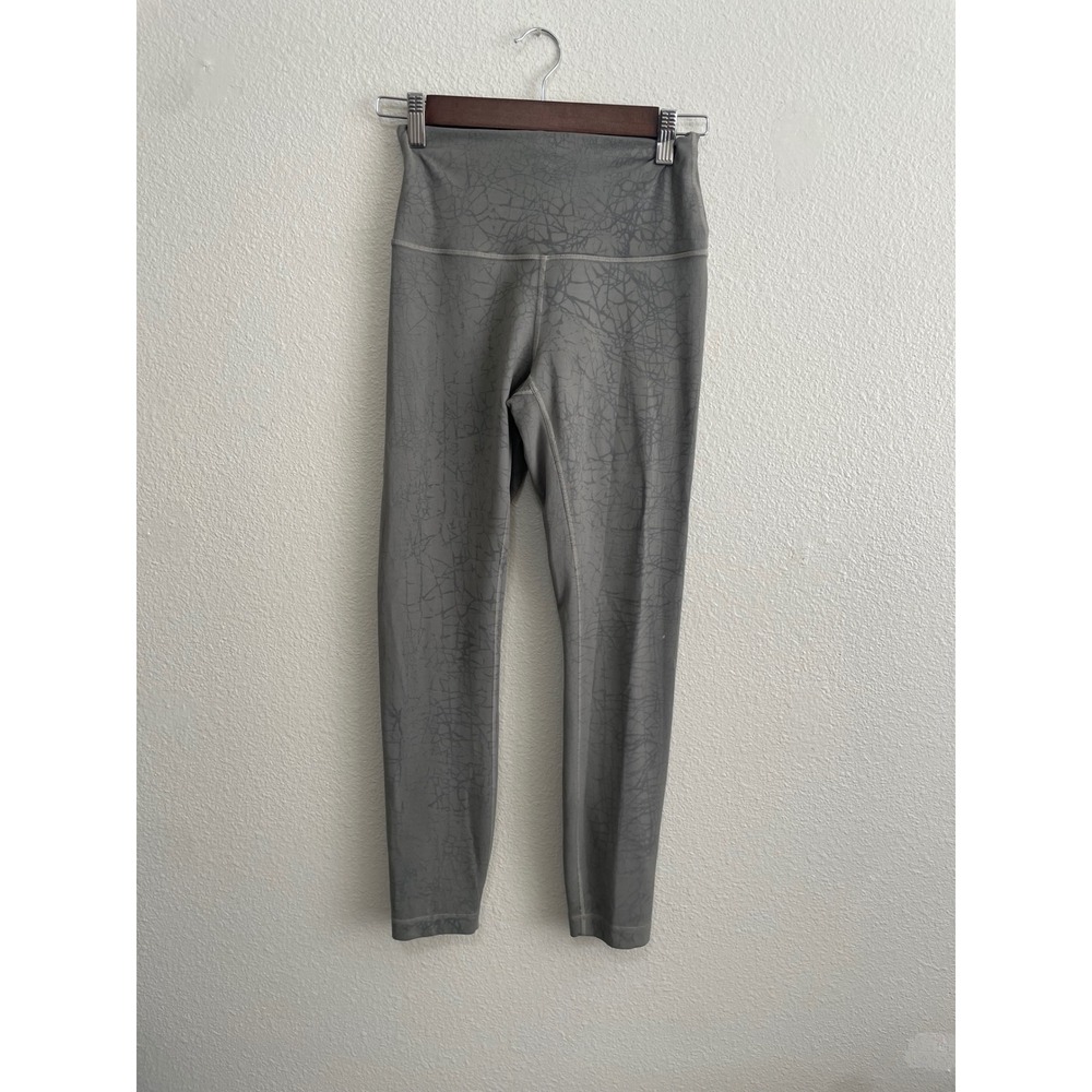 Lululemon Align High Rise Leggings Women 4 Grey Cracked Earth Excellent 25in